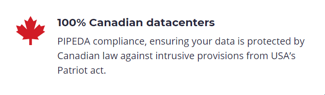 PIPEDA-compliant Canadian datacenters 