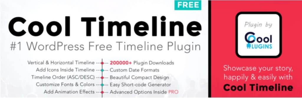 Cool Timeline is one of the best WordPress timeline plugins for business sites.