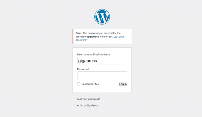 Forgot Your WordPress Password? How To Regain Access • GigaPress