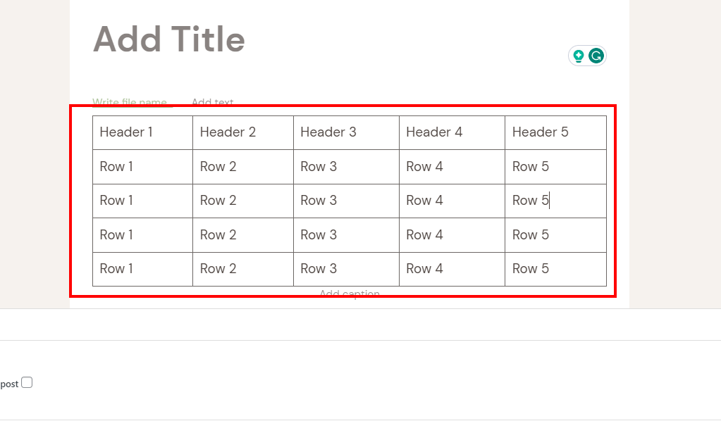 Putting Data Into Tables