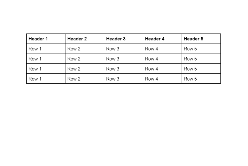 Table Preview