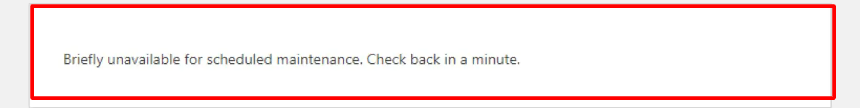 Fix WordPress Maintenance Error