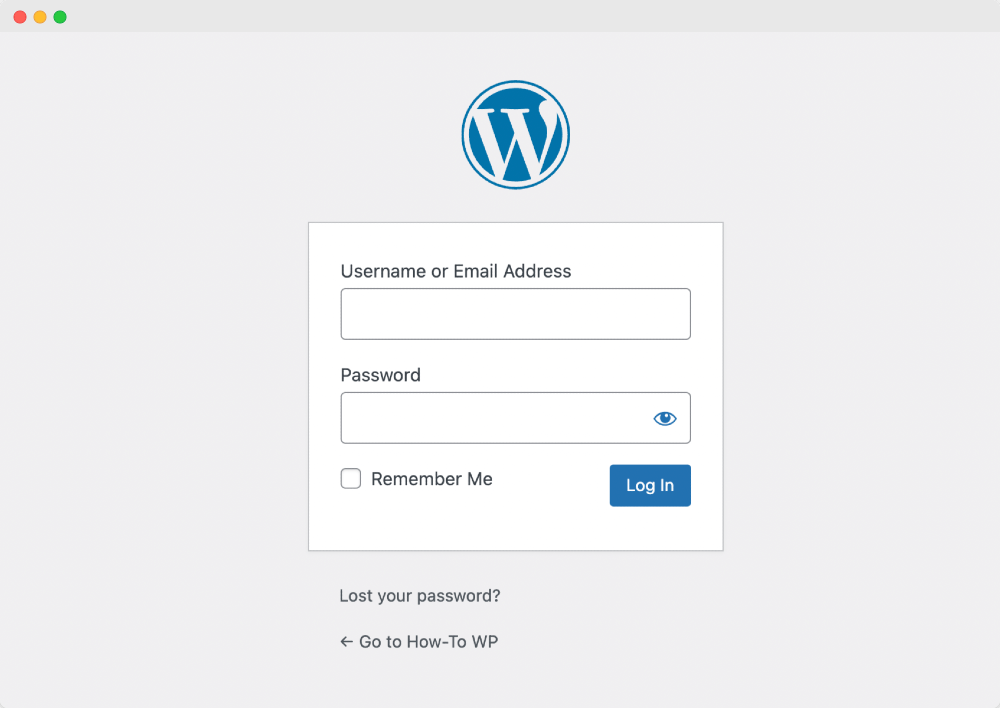 Wordpress Login Panel