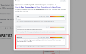 How to Add Keywords and Meta Descriptions in WordPress