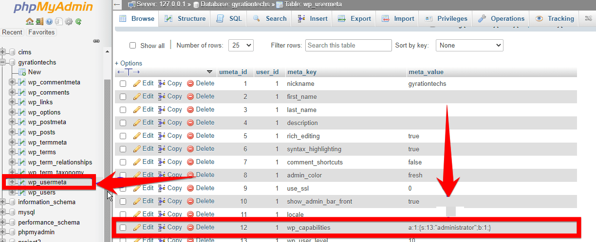 Searching For Wp Usermeta Table