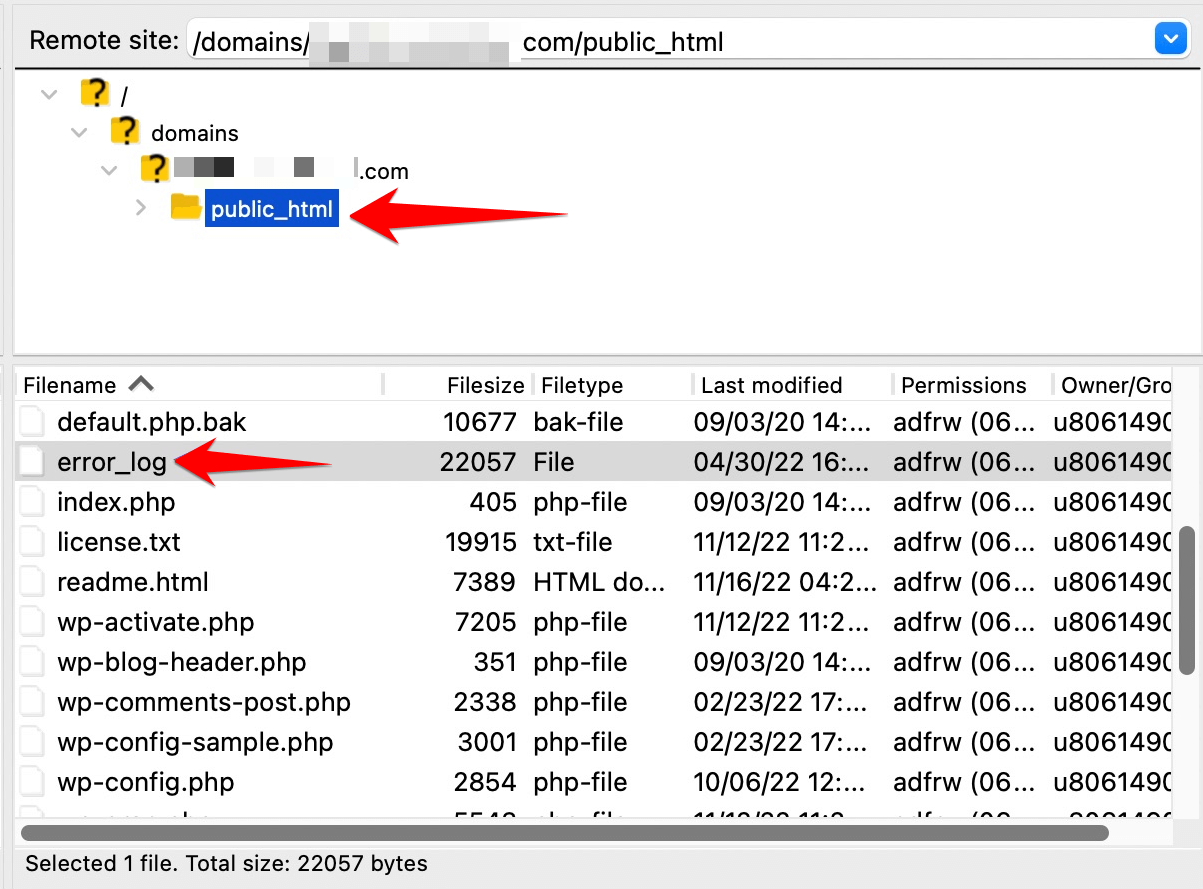 Error Log File