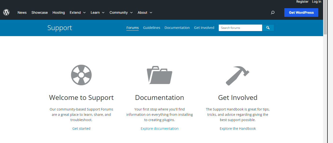 Wordpress Support Forum