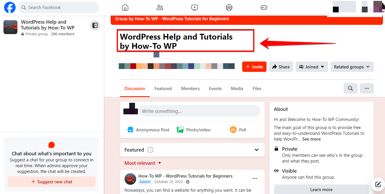 Howtowp Facebook Group