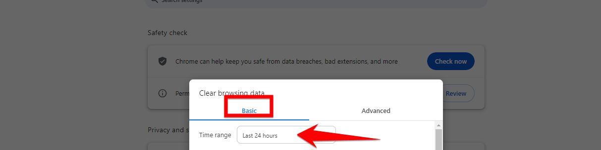 Setting The Time Range