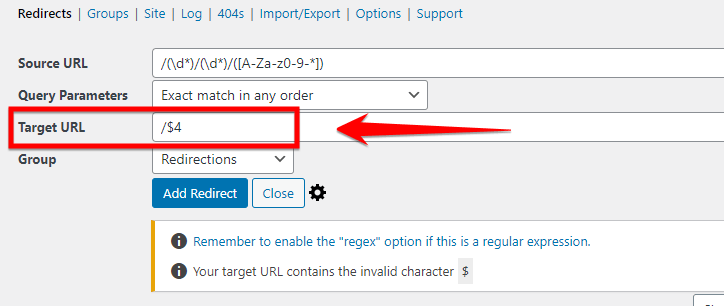 Adding Value In Target Url Bar