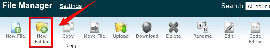 Click On New Folder Icon