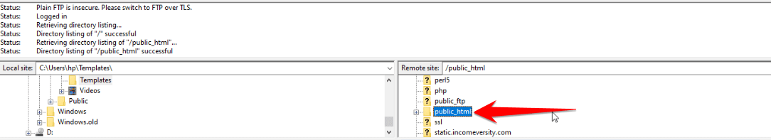 Public Html File In Ftp