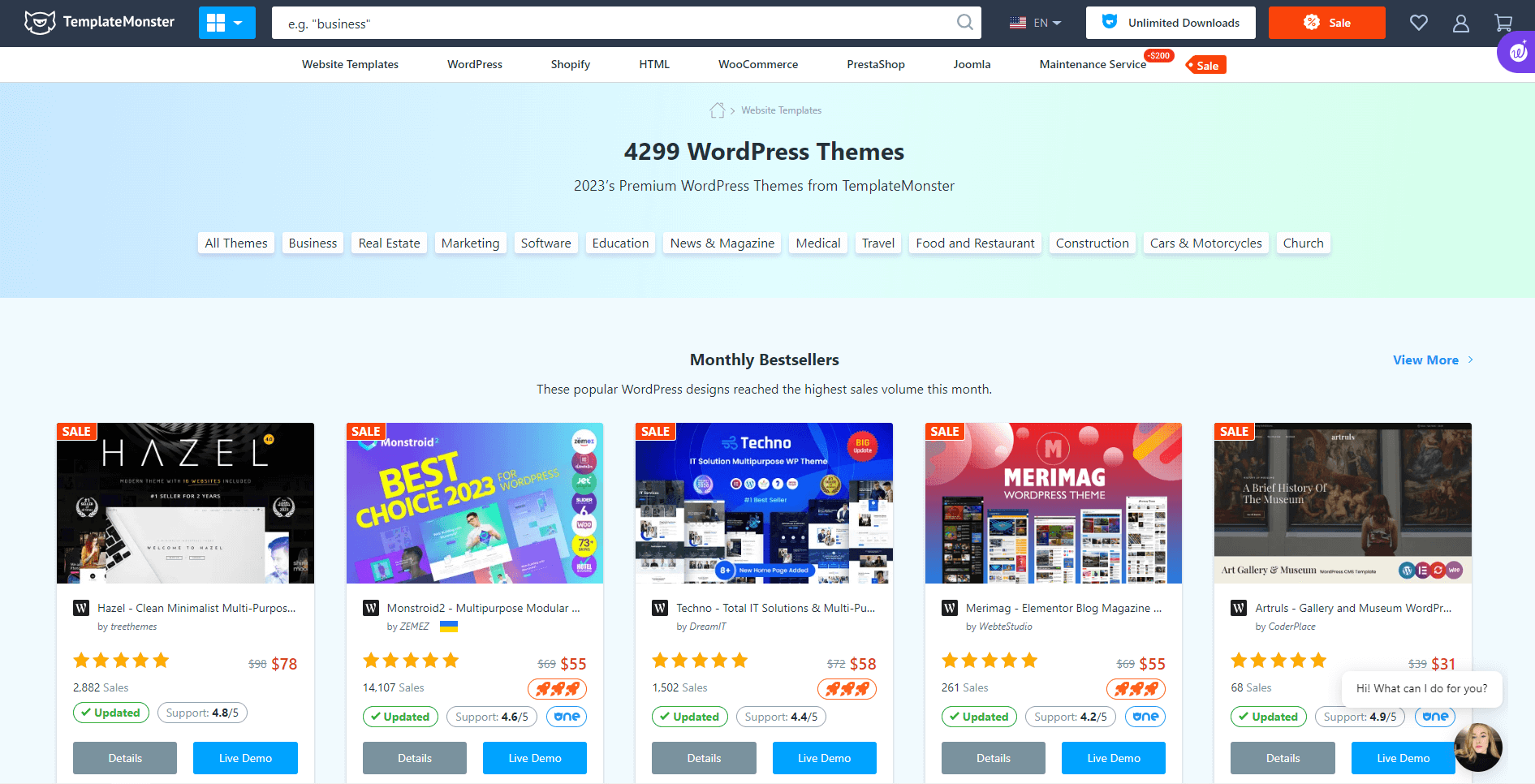 Available WordPress Themes For Sale