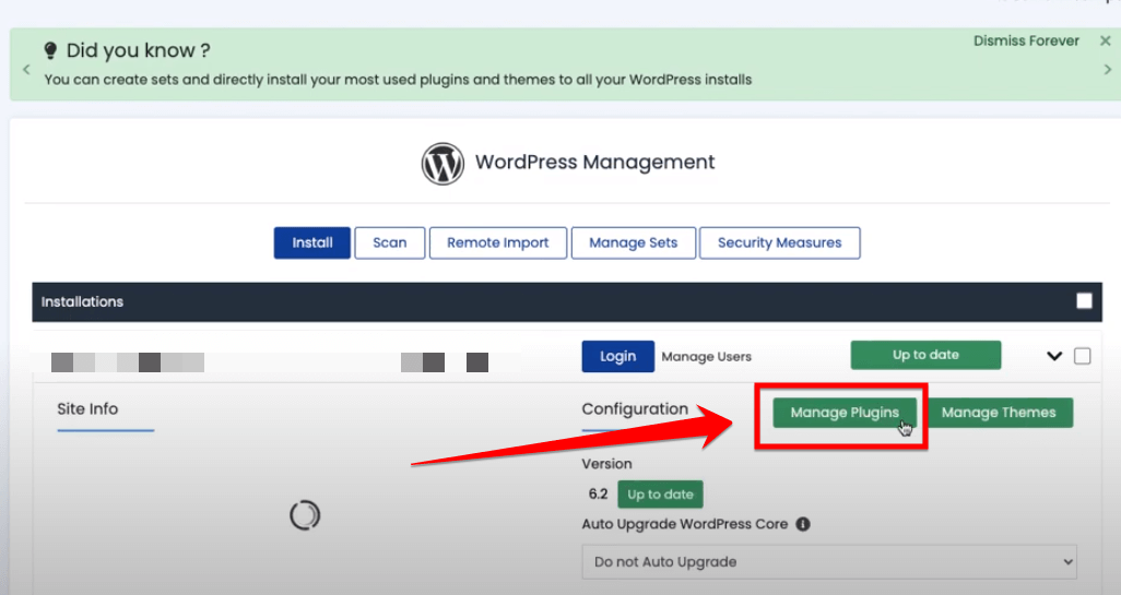 Push The Manage Plugins Button