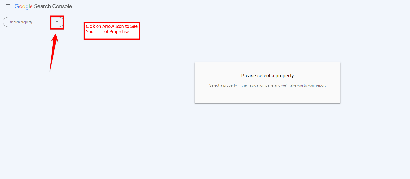 Google Search Console Properties 