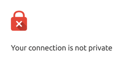 Fixing Your Connection Is Not Private ERROR