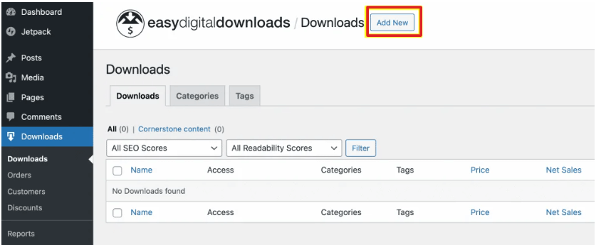 Sell Digital Downloads WordPress