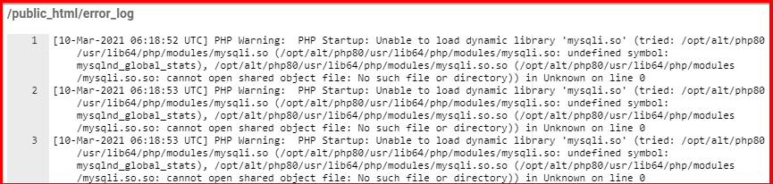 Public Html Under Error Log