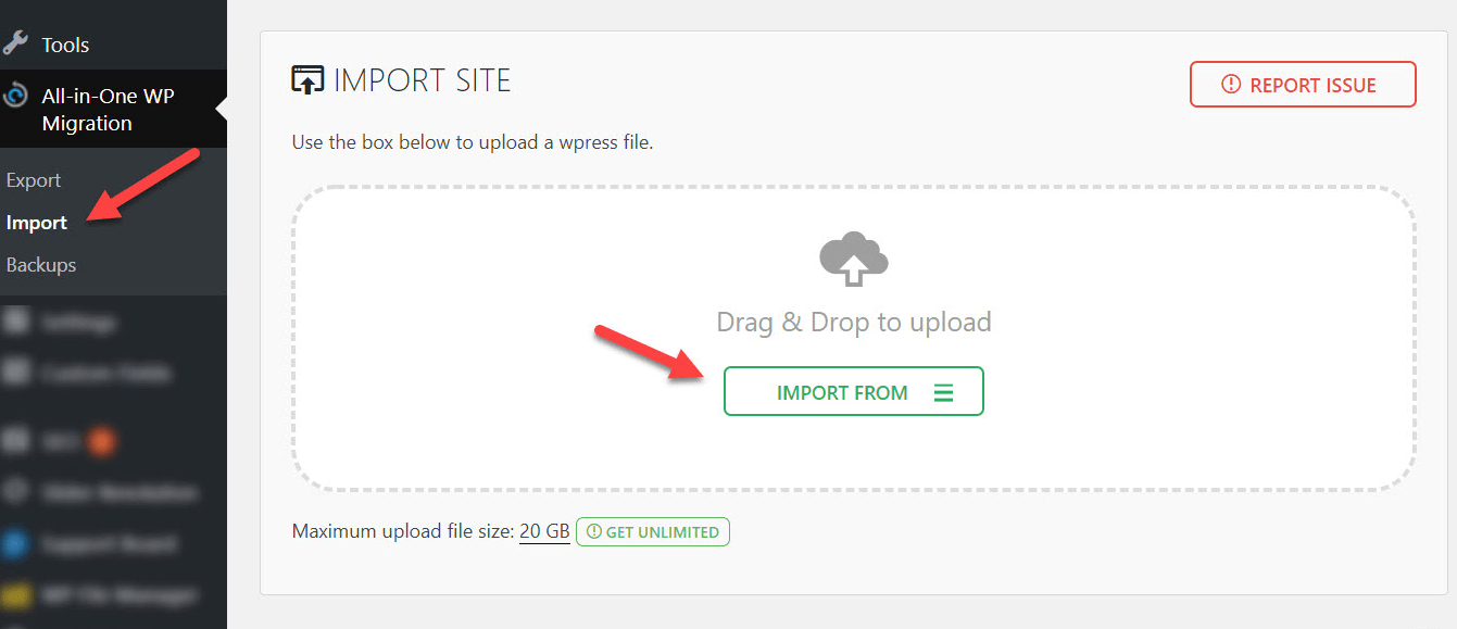 Click On Import Option 