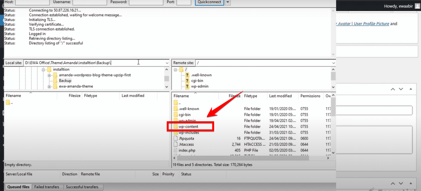 Wp Content Folder In Ftp
