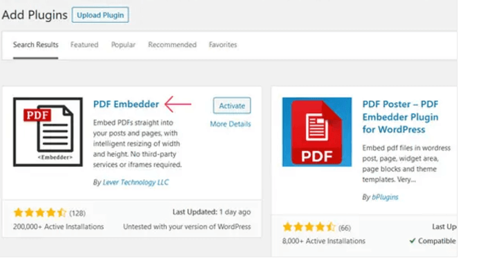 how to embed PDF in WordPress