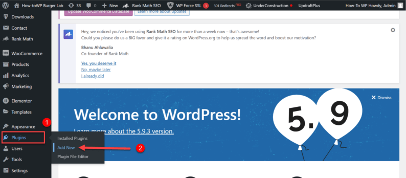 Go To &Quot;Plugins&Quot; And Click &Quot;Add New&Quot;