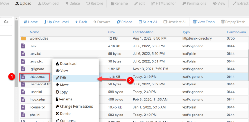 Right-Click On The &Quot;.Htaccess&Quot; File And Choose The &Quot;Edit&Quot; Option
