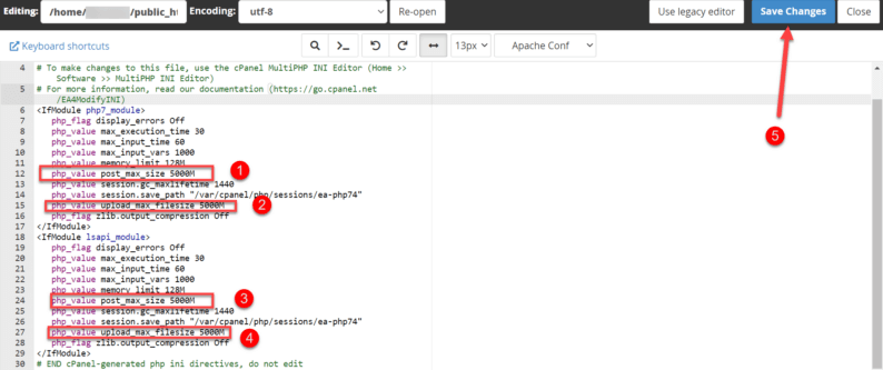 Increase The Capacity Of The Post And Upload File Size