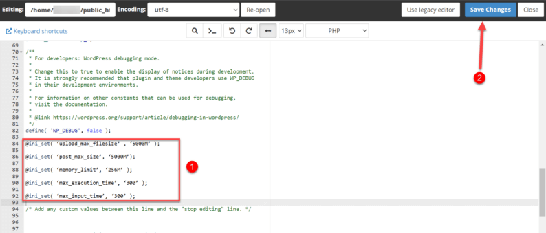 Paste The Code And Click The &Quot;Save Change&Quot; Button