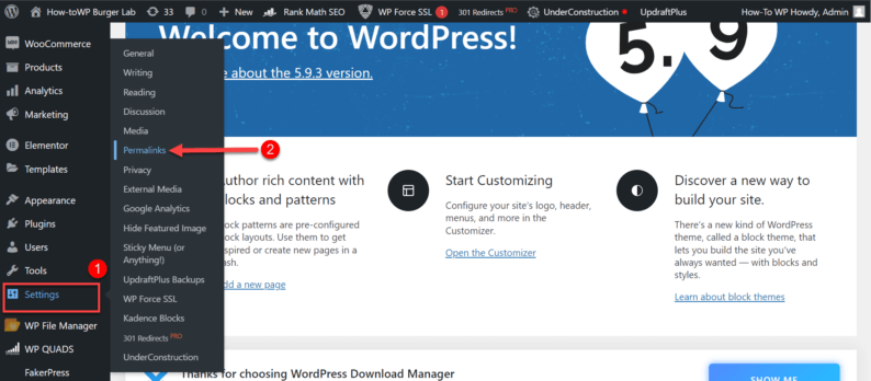 Go To &Quot;Settings&Quot; And Click The &Quot;Permalinks&Quot;