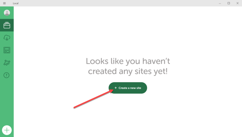 Click The &Quot;Create A New Site&Quot; Button