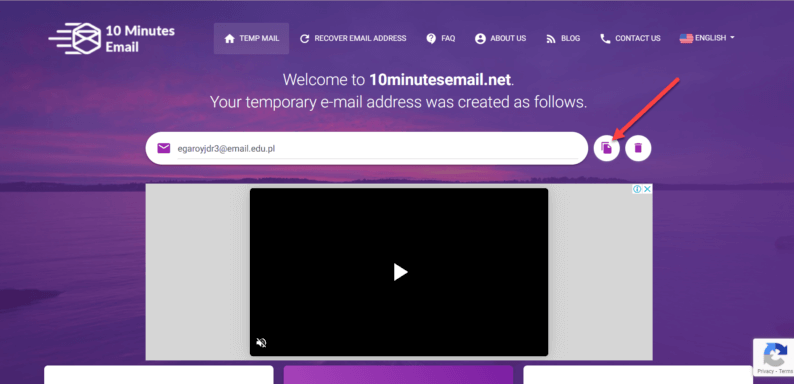 Go To 10Minutesemail And Copy The Email Address