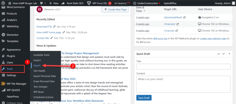 Go To &Quot;Tools&Quot; And Click The &Quot;Export&Quot; Option