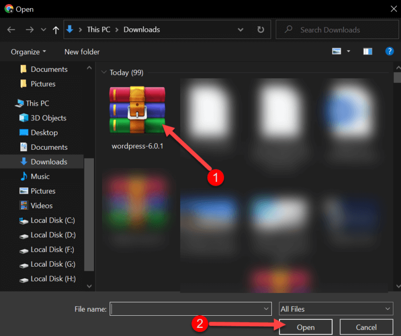 Upload The Setup File