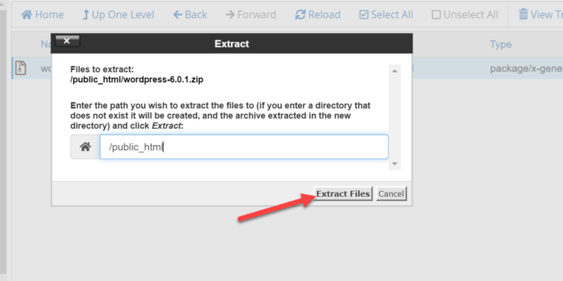 Click The &Quot;Extract Files&Quot; Button