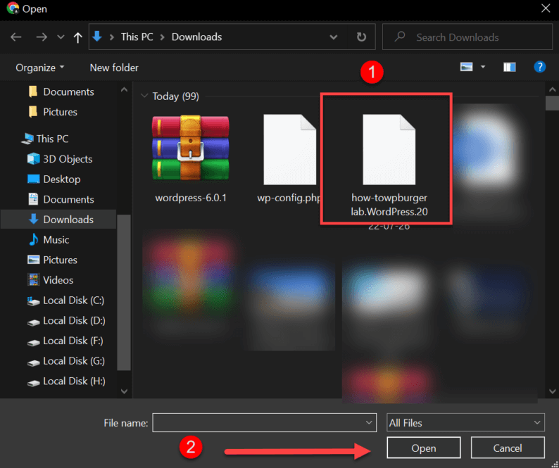 Upload The Previously Downloaded Xml File