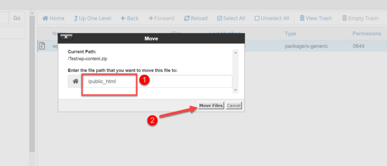 Enter The Directory And Click The &Quot;Move Files&Quot; Button