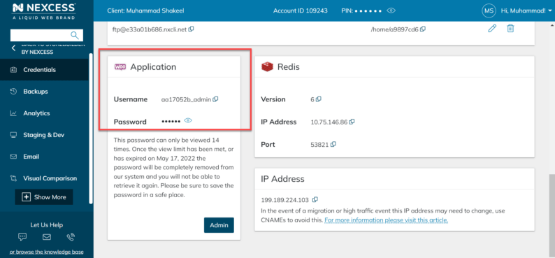 Online Store Login Credentials