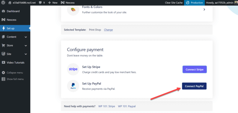 Click The &Quot;Connect Paypal&Quot; Button