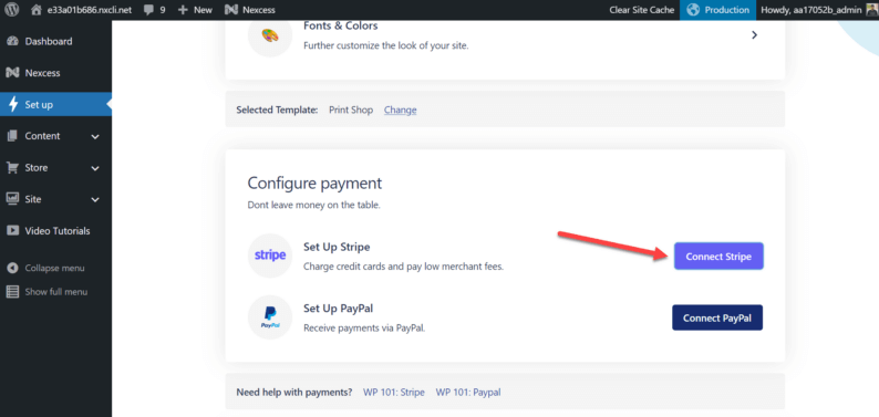 Click The &Quot;Connect Stripe&Quot; Button