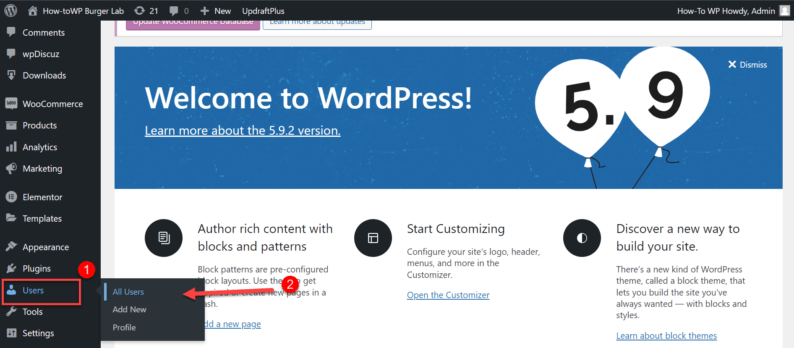 Go To &Quot;Users&Quot; And Click On &Quot;All Users.&Quot;