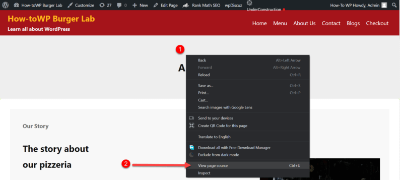 Right-Click On The Mouse And Click On The &Quot;View Page Source&Quot; Option