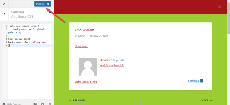 Click The &Quot;Publish&Quot; Button