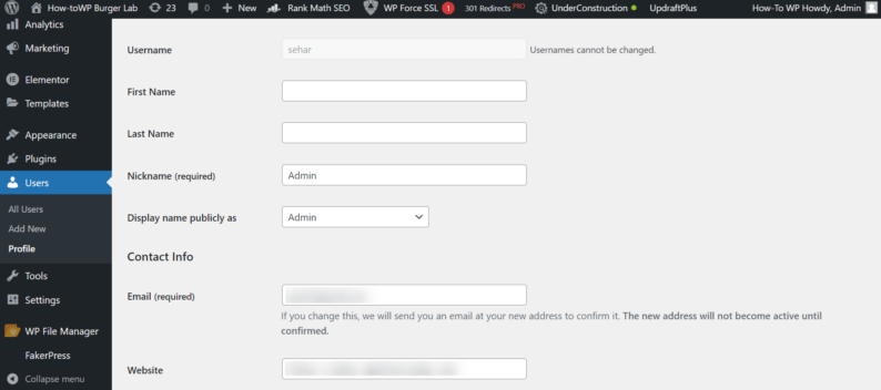 Enter All The Profile Details.