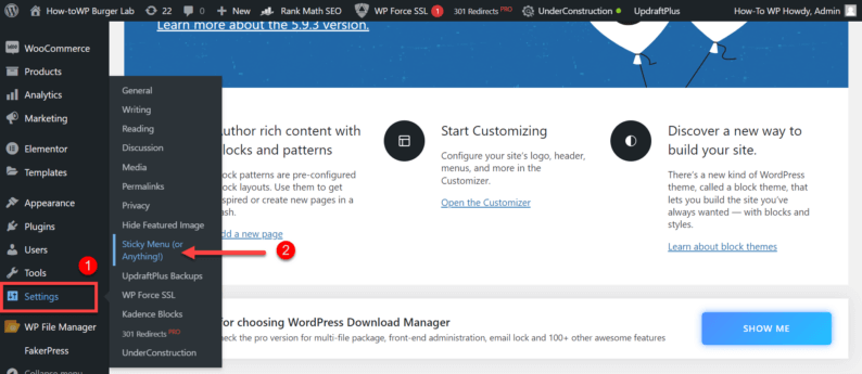 Go To The &Quot;Settings&Quot; And Click On The &Quot;Sticky Menu (Or Anything)&Quot; Option.