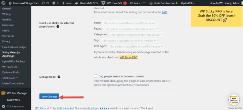 Click The &Quot;Save Changes&Quot; Button.
