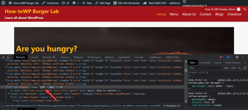 Copy The Class Name.