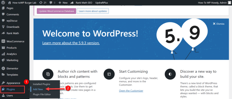 Go To &Quot;Plugins&Quot; And Click &Quot;Add New.&Quot;