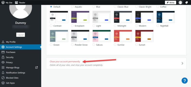 Click On &Quot;Close Your Account Permanently.&Quot;
