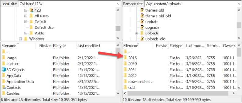 Go To A Folder With A Year For Its Name.